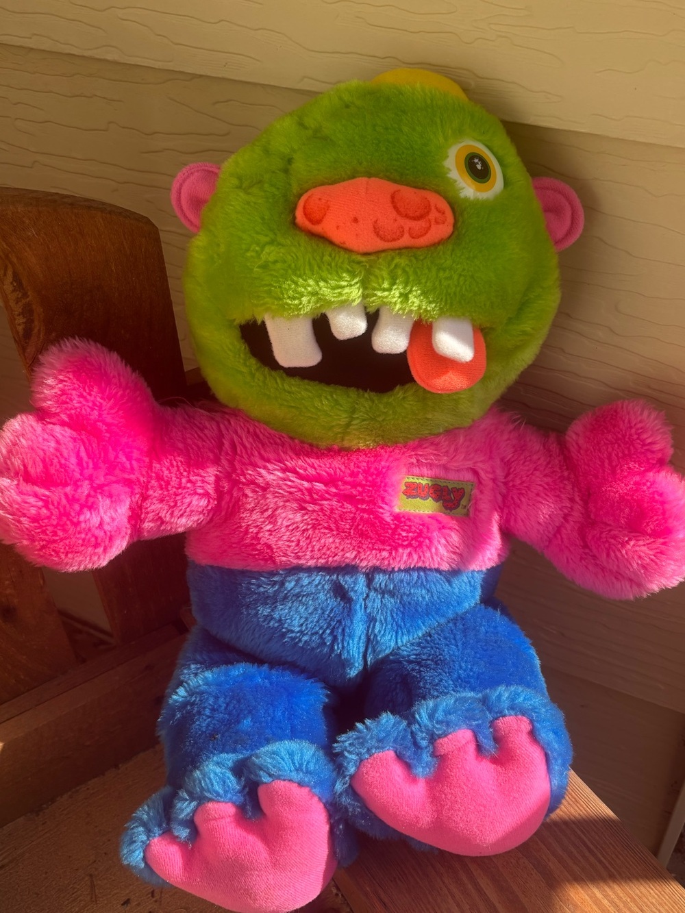 Rare Vintage 1980s 80s 1986 Zugly Pet Monster - Plush Stuffed Animal Toy